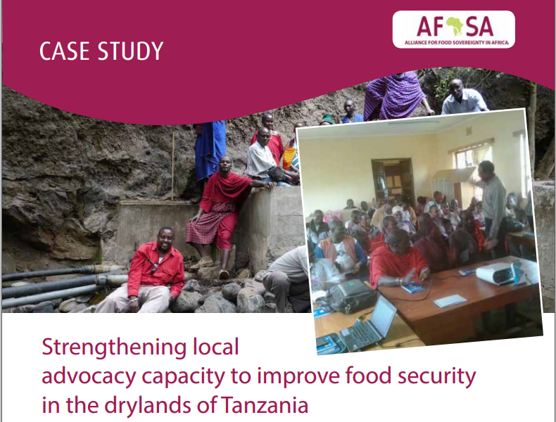 Strengthening local  advocacy capacity to improve food security  in the drylands of Tanzania