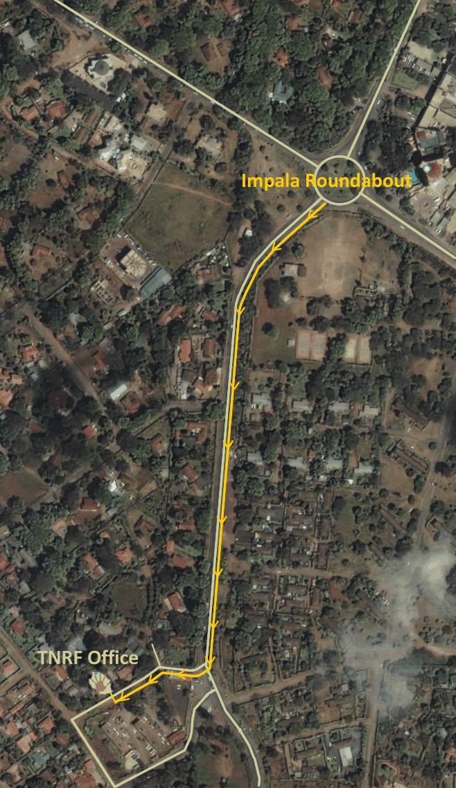 Map to new TNRF Office